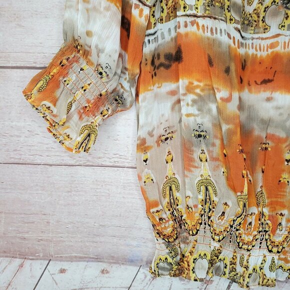 M By Marc bouwer Light Wear See Through Gem Laced Collar Elegant Decorative Top - Picture 4 of 12